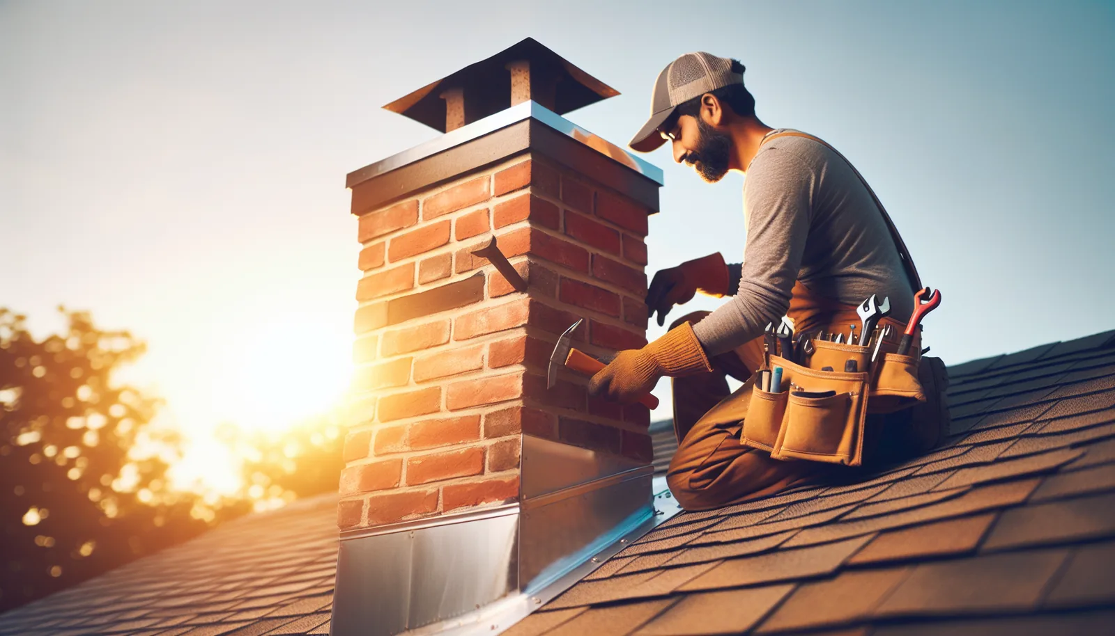 Chimney Flashing Repair for DeBary Roofs