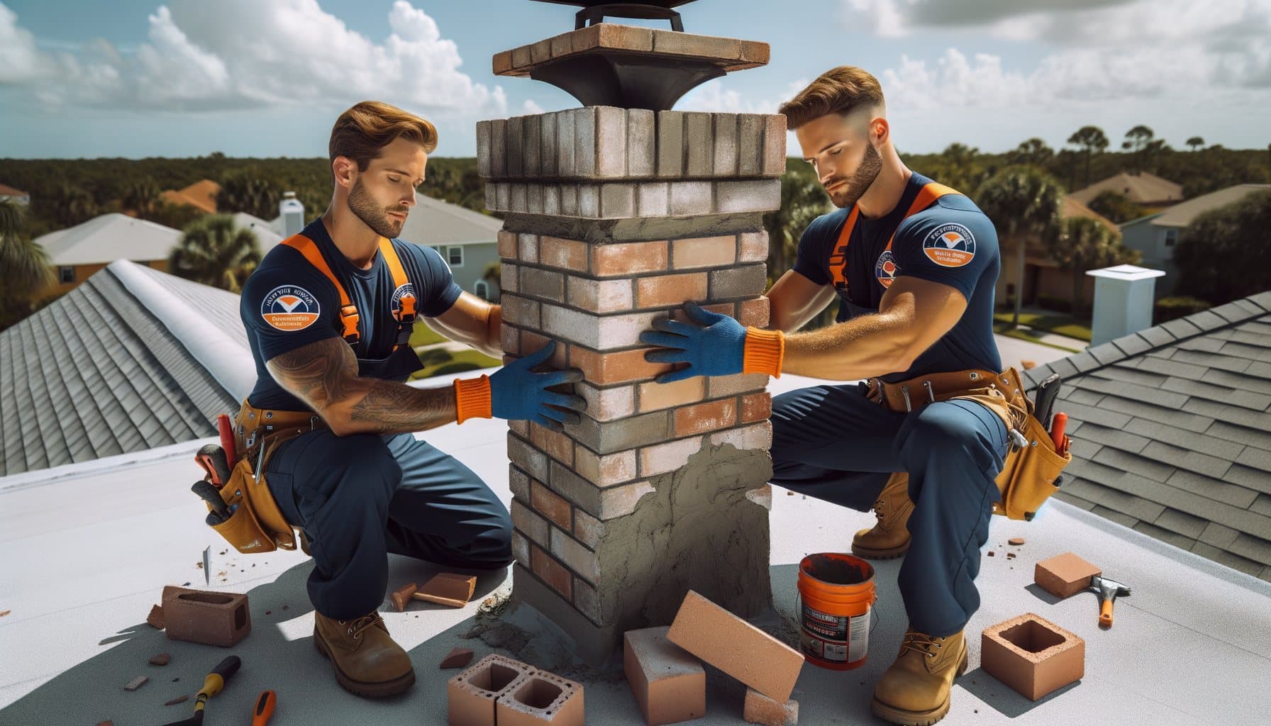 Full Chimney Exterior Renovation in Sewall's Point